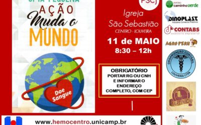 UMA PEQUENA AÇÃO MUDA O MUNDO. DOE SANGUE.