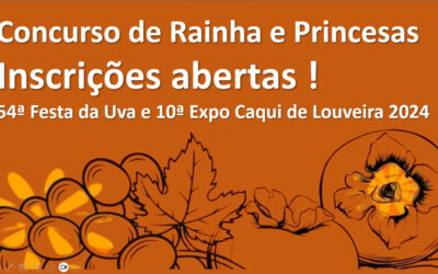 Louveira abre inscrições para a corte da 54ª Festa da Uva e da 10ª Expo Caqui de Louveira